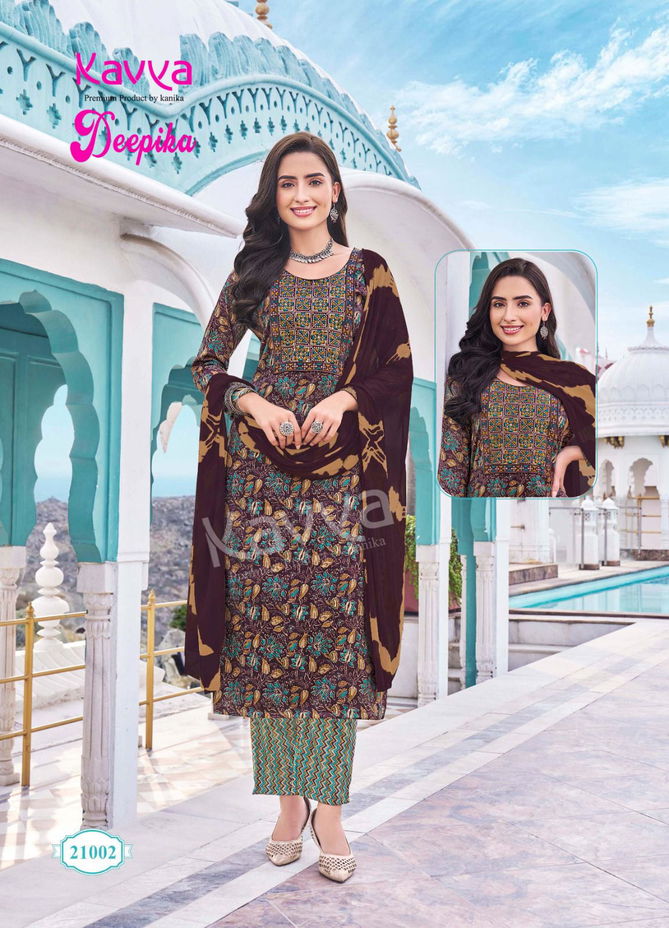 Deepika Vol 21 By Kavya Capsule Printed Kurti With Bottom Dupatta Wholesalers In Delhi
